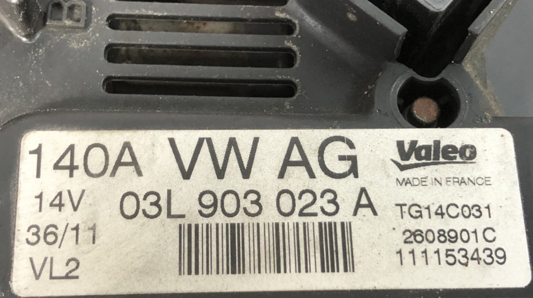 Alternator VW Golf 6 1.6 TDI HB sedan 2012 (03L903023A)
