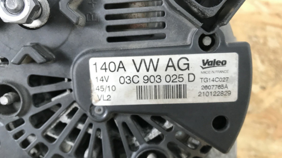 Alternator VW Golf Plus Facelift hatchback 2011 (03C903025D)