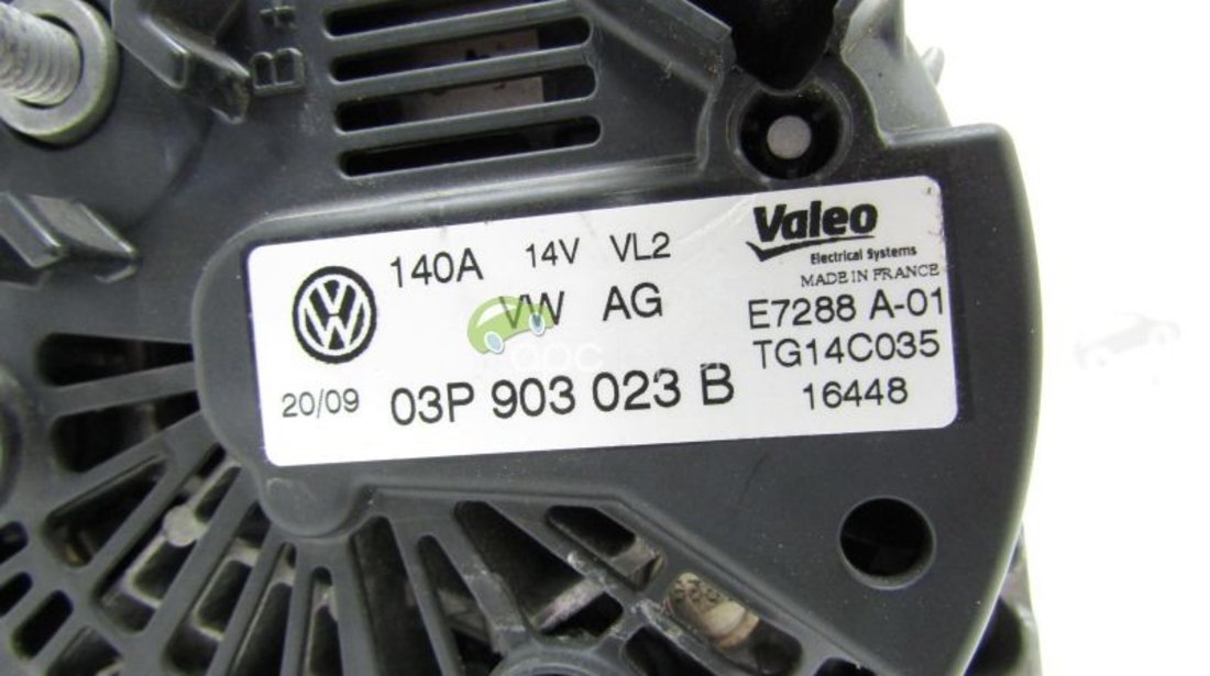 Alternator VW Polo 6R / Skoda Fabia / Seat Ibiza 6J - 1.2 TDI - Cod: 03P903023B