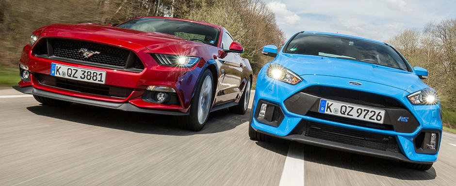 Ambele au acelasi pret, insa ofera retete complet diferite. Scurt comparativ intre Focus RS si Mustang EcoBoost