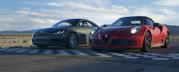 Ambele modele costa peste 50.000 de dolari, dar ofera retete complet diferite. Test comparativ intre Audi TTS si Alfa 4C