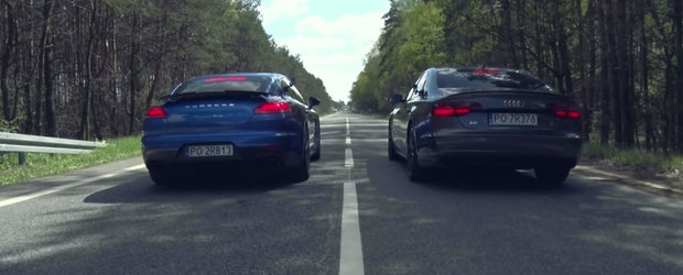 Ambele sunt super-luxoase, insa sprintul e cel care conteaza acum. Scurta liniuta intre Audi S8 Plus si Porsche Panamera Turbo