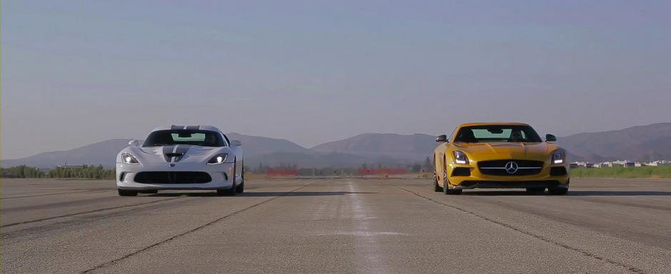 America vs Germania: Noul SRT Viper, fata in fata cu Mercedes SLS AMG Black Series