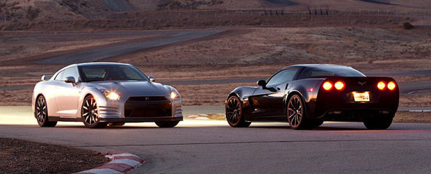 America vs. Japonia: Chevrolet Corvette Z06 si Nissan GT-R isi dau intalnire pe circuit