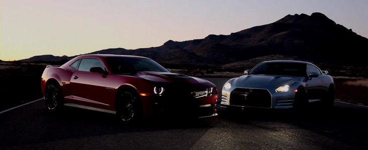 America vs. Japonia: Chevy Camaro ZL1 si Nissan GT-R lupta pentru suprematie