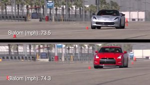 America vs Japonia: Noul Corvette Stingray, fata in fata cu Nissan GT-R Track Edition