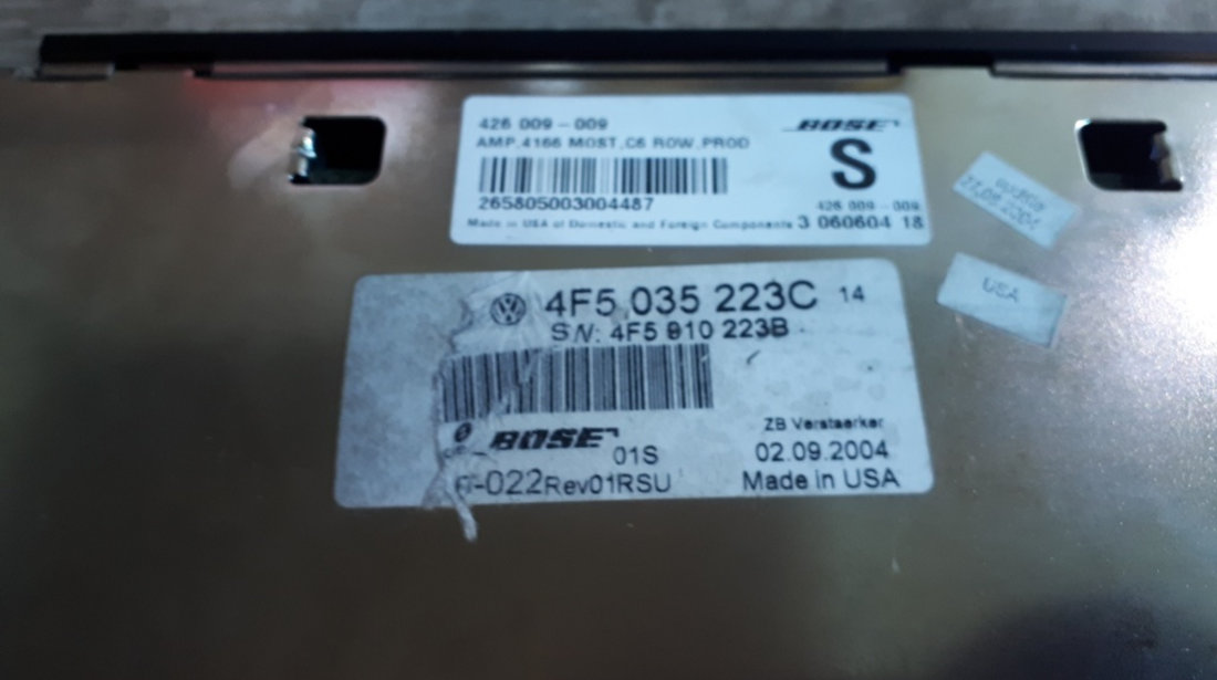 AMFLIFICATOR audio BOSSE Audi A6 4F C6 3.0 TDI BMK OEM 4F5035223C