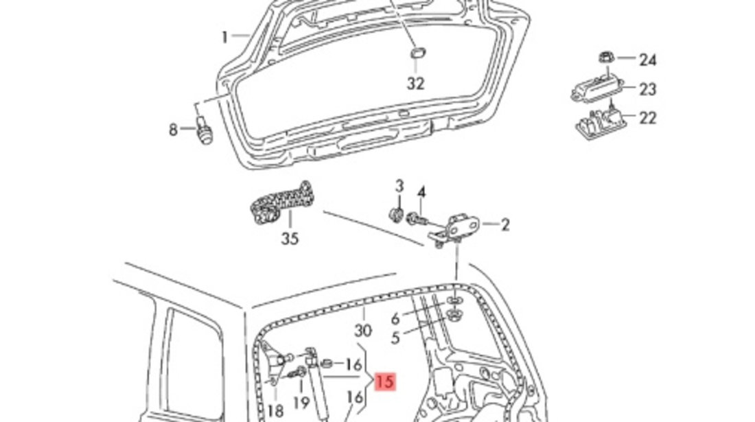 Amortizoare haion Volkswagen Touran (1T3) Monovolum 2014 1.6 TDI VOLKSWAGEN TOURAN (1T3) [ 2010 - 2015 ] OEM 1T0827550H