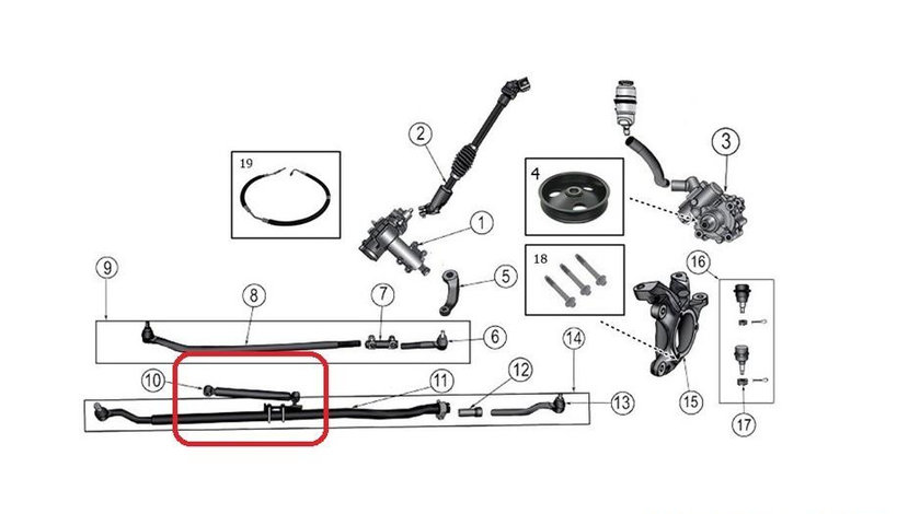 Amortizor bara de directie Jeep Cherokee (1984-2001) #1 52087827