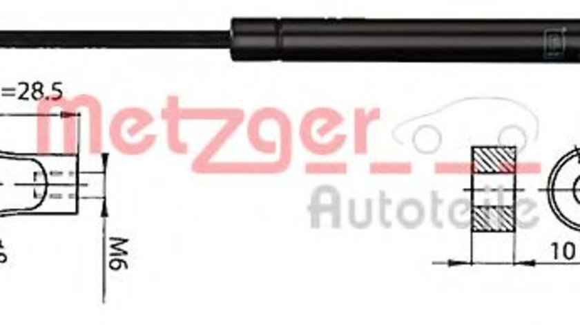 Amortizor capota AUDI A4 (8D2, B5) (1994 - 2001) METZGER 2110405 piesa NOUA