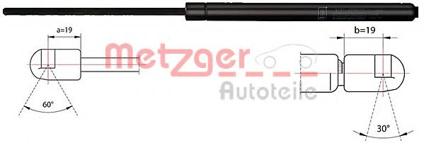 Amortizor capota VW EOS (1F7, 1F8) (2006 - 2016) METZGER 2110456 piesa NOUA