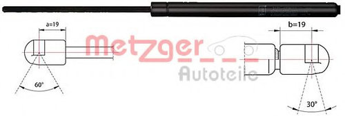 Amortizor capota VW EOS (1F7, 1F8) (2006 - 2016) METZGER 2110456 piesa NOUA
