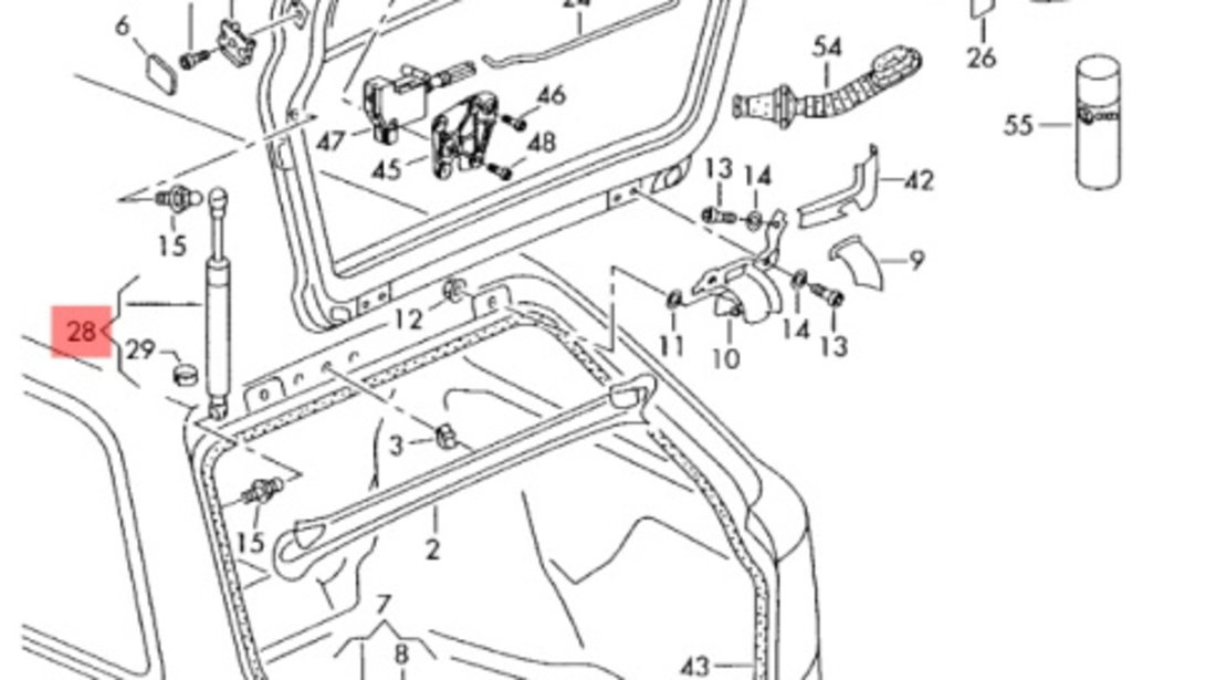 Amortizor haion Audi A4 8E 2002 2003 Avant OEM 8E9827552E