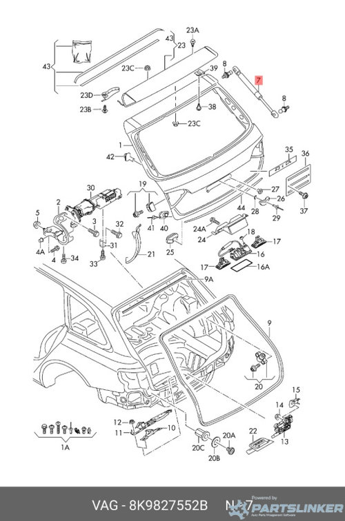Amortizor haion Audi A4 B8 (8K) Avant 2011 2.0 TDI OEM 8K9827552B