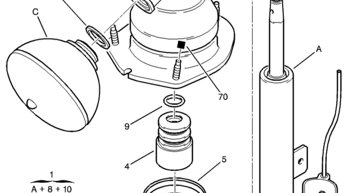 Amortizor hidraulic punte fata Citroen C5 II (poz.1,A+8+10) CITROEN OE 5271 H4