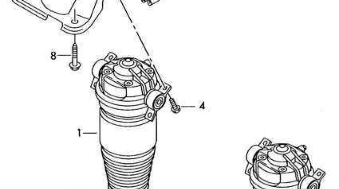 Amortizor+perna aer punte spate Vw Toaureg VW OE 7L6616019A