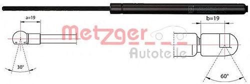 Amortizor portbagaj FORD MONDEO IV Turnier (BA7) (2007 - 2016) METZGER 2110485 piesa NOUA
