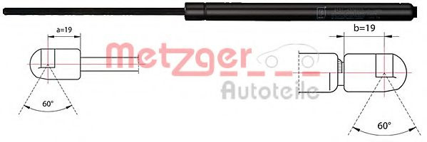 Amortizor portbagaj FORD S-MAX (WA6) (2006 - 2016) METZGER 2110483 piesa NOUA
