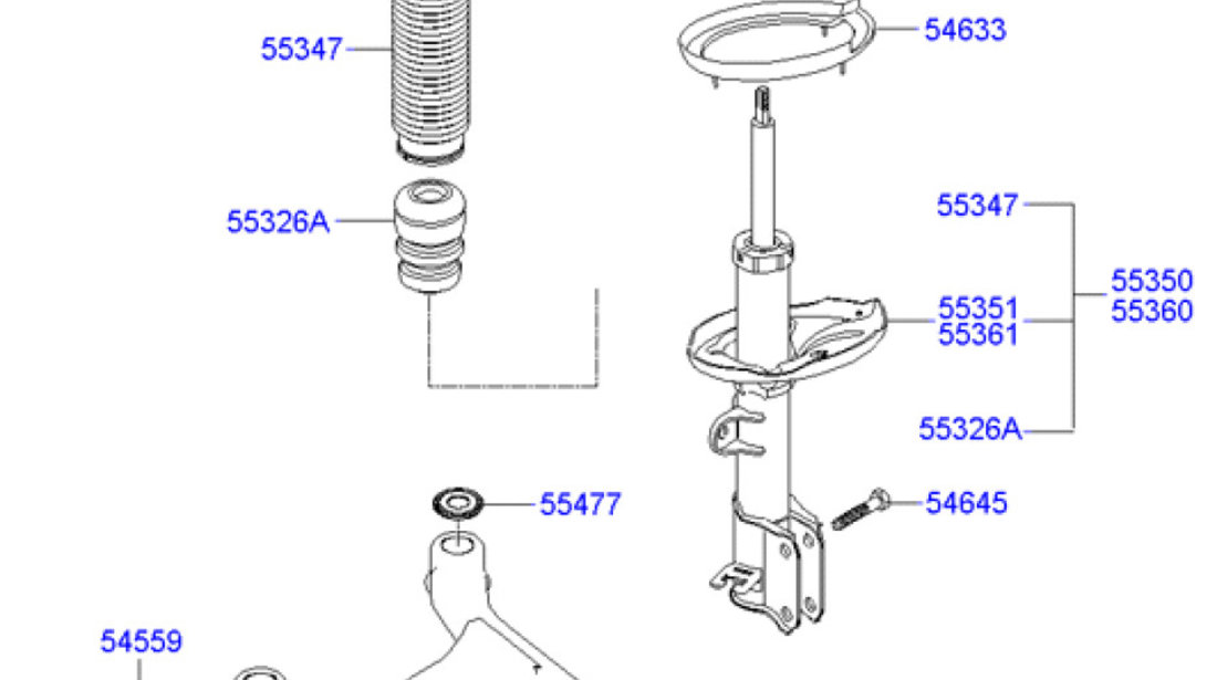 Amortizor punte spate Hyundai Tucson JAPANPARTS 553612E501