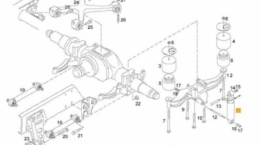 Amortizor punte spate Man TGX 4x2 (perna aer) JURATEK 81.43701-6905