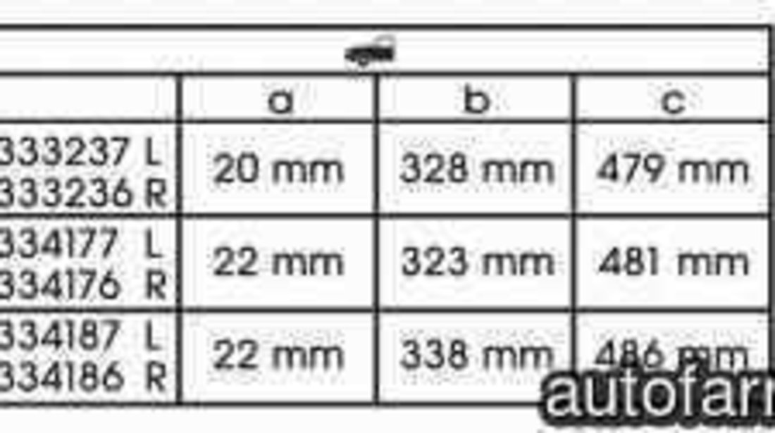 amortizor telescop TOYOTA COROLLA Wagon E10 KYB 334177