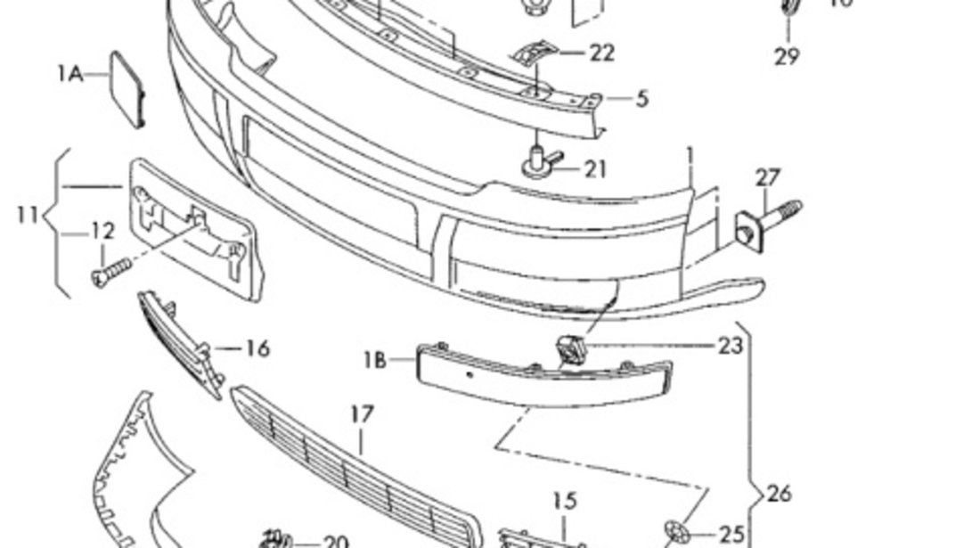 Amortizor traversa fata Audi A4 8E 2002 2003 Sedan OEM 8E0807133B