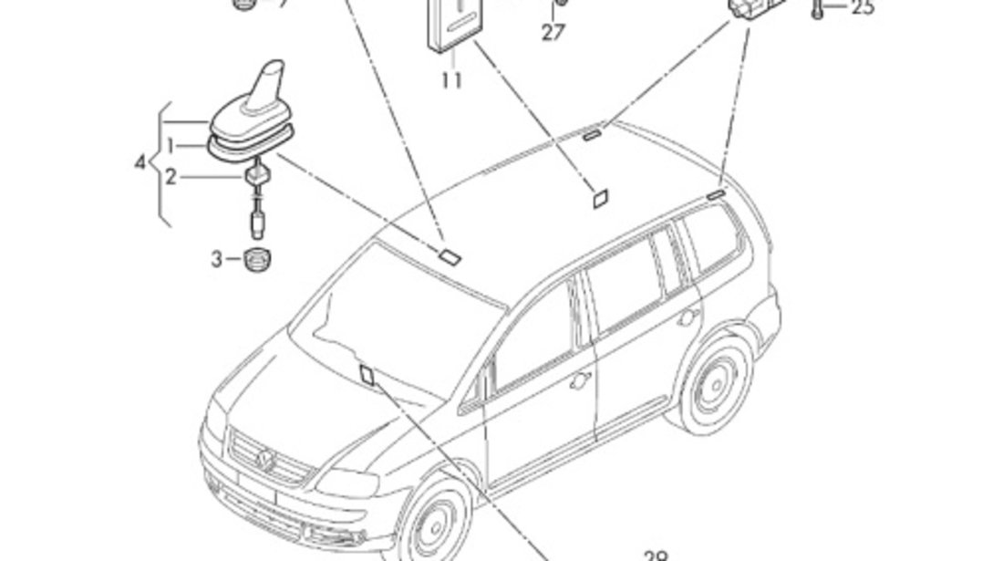 Amplificatoare antena Volkswagen Touran 2.0 TDI 2007 2008 OEM 1T0035577P