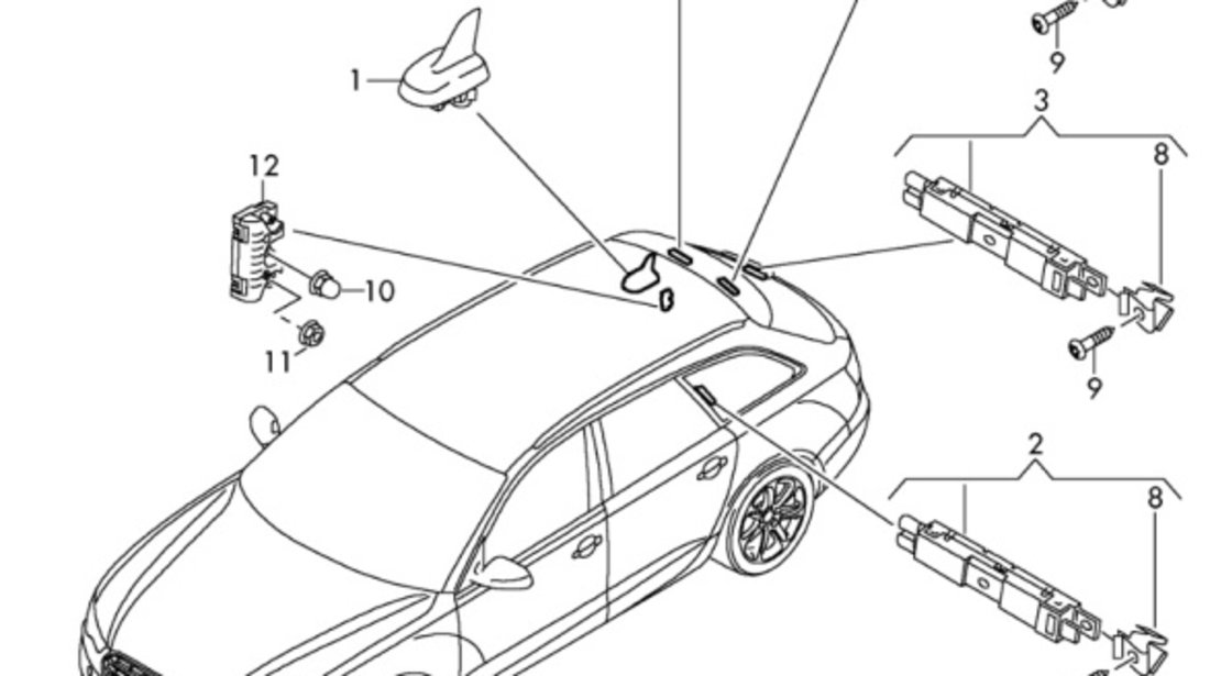 Amplificator antena ​Audi A6 C7 (4G5) avant 2013 3.0 TDI OEM 4G9035225