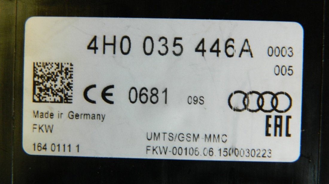 Amplificator antena Audi Audi A6 C6 4F cod: 4H0035446A model 2008