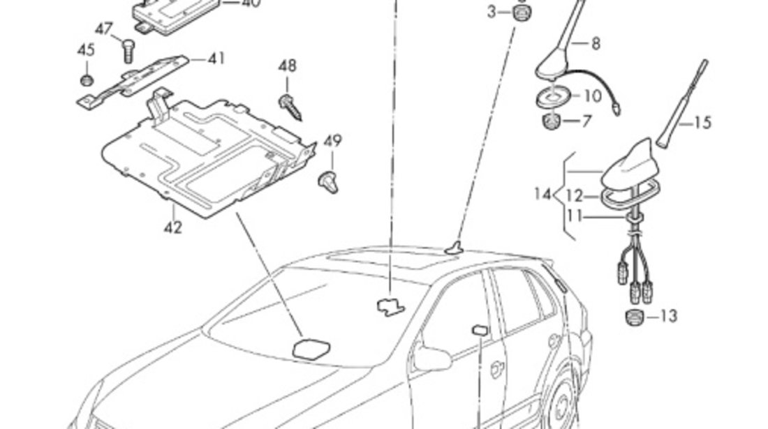 Amplificator antena radio Volkswagen Golf 5 (1K) Hatchback 2005 1.9 TDI OEM 1K6035577H