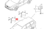 Amplificator antena radio Volkswagen Passat B7 (36...