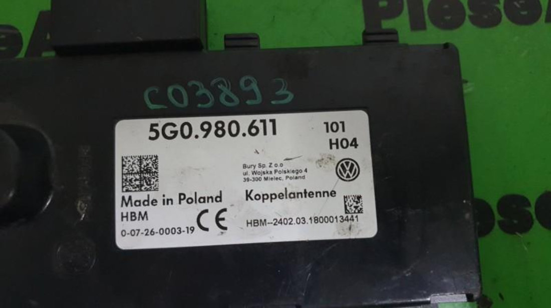 Amplificator antena Volkswagen Passat B8 (08.2014) 5g0980611