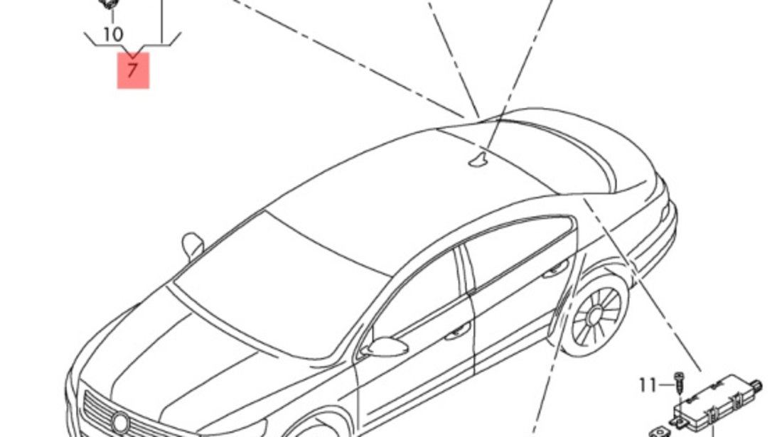 Amplificator antena Volkswagen Passat CC (357) DSG 2.0 tdi CBB B 2009 VOLKSWAGEN PASSAT CC (357) [ 2008 - 2012 ] OEM 3C8035552