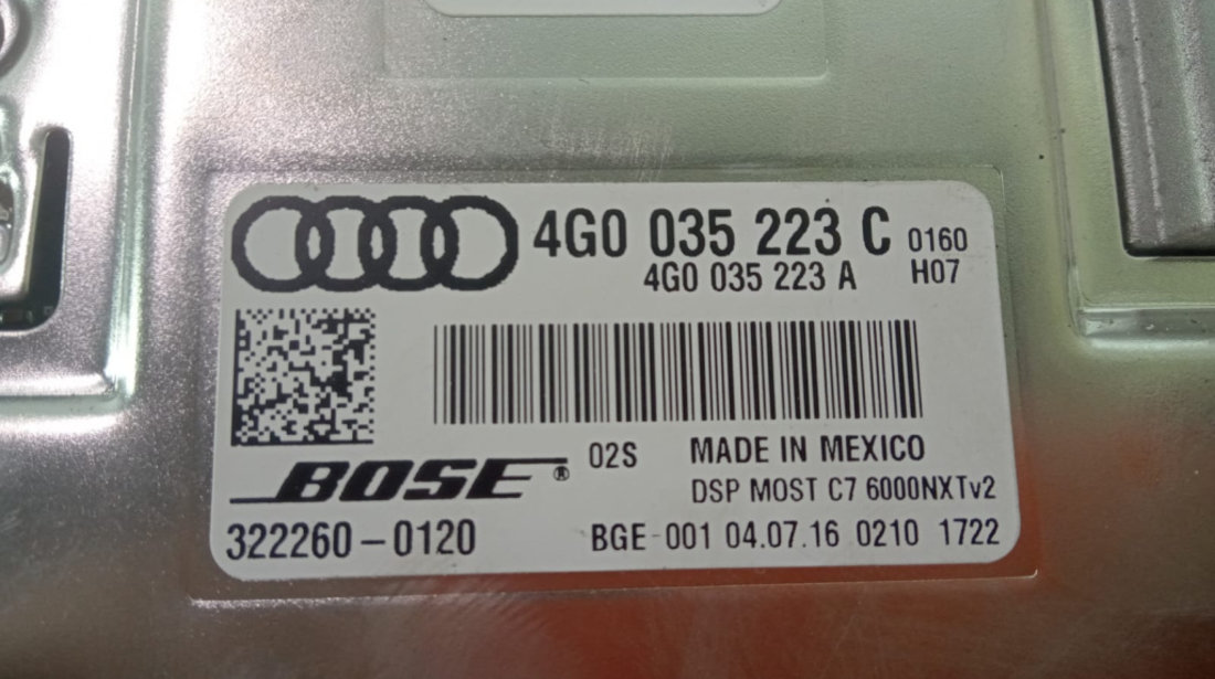 Amplificator audio 4g0035223c Audi A6 4G/C7 [facelift] [2014 - 2020]