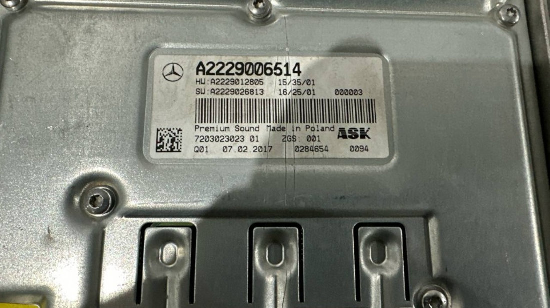 Amplificator audio A2229006514 Mercedes-Benz GLC SUV (X253) 3.0 CDI 4-matic 330 cai