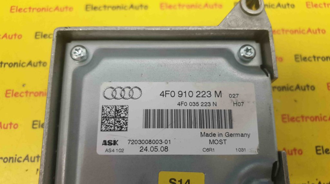 Amplificator Audio Audi A6 C6, 4F0910223M, 4F0035223N, MOST