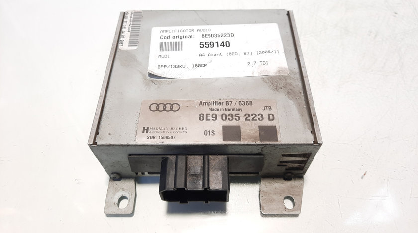 Amplificator audio, cod 8E9035223D, Audi A4 (8EC, B7) (idi:559140)