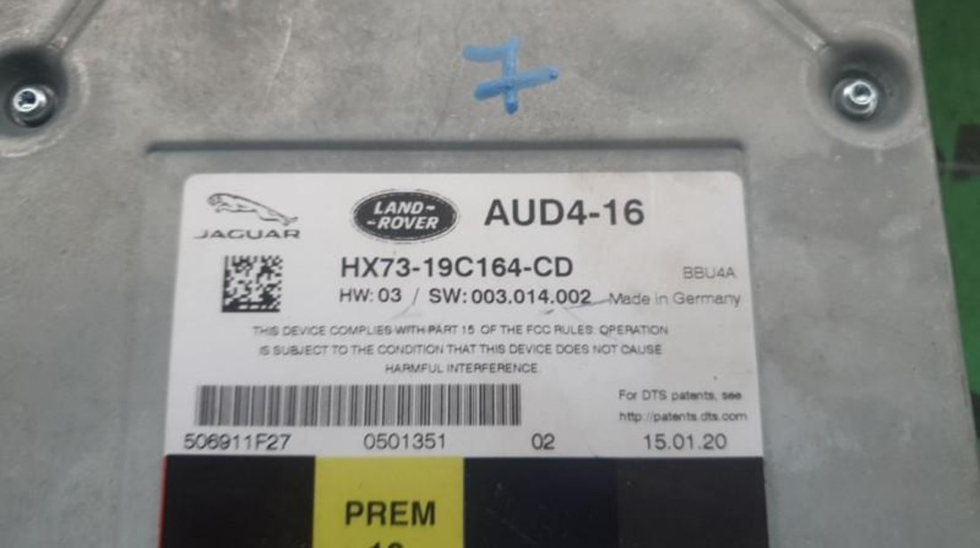 Amplificator audio Jaguar F-Pace (09.2015>) hx7319c164cd