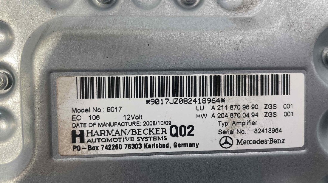 AMPLIFICATOR AUDIO MERCEDES CLS CLS - (2004 2010)