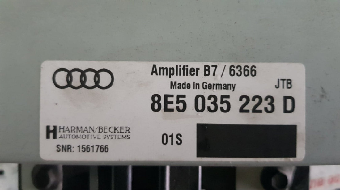 Amplificator audio / Staie originala Audi A4 B6 cod piesa : 8E0035223D