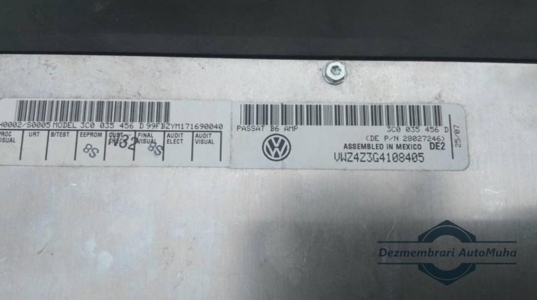 Amplificator audio Volkswagen Passat B6 3C (2006-2009) 3C0035456D