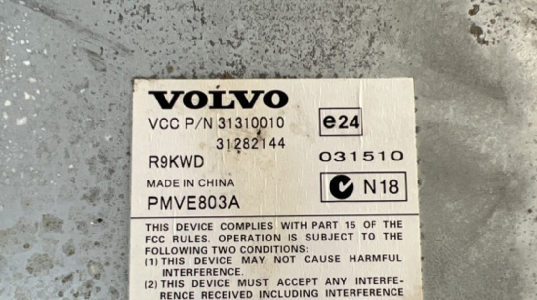 Amplificator audio Volvo V70 2.4D Manual, 175cp sedan 2010 (313100010)