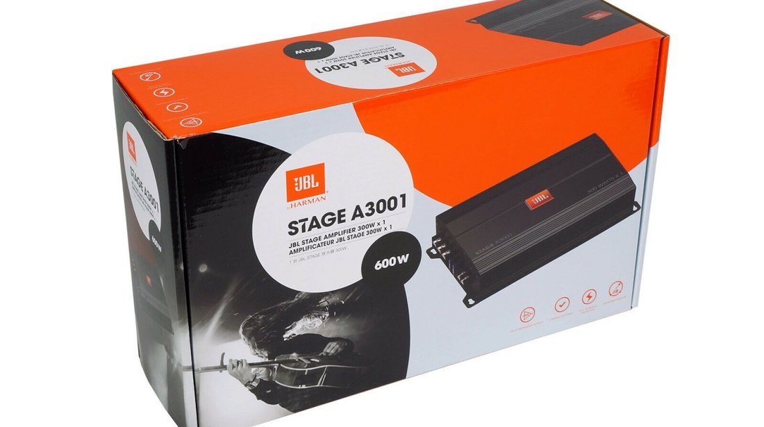 Amplificator Auto Digital JBL STAGE A3001 Statie Amplificare Mono Putere 300W RMS MAX. 600W 4 Ohmi