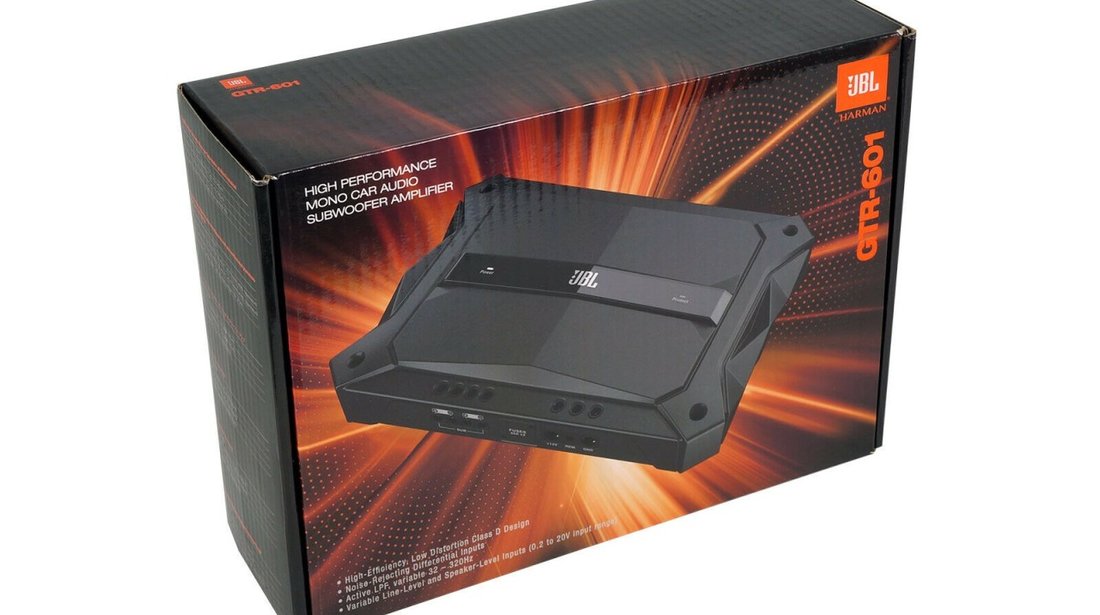 Amplificator Auto Mono JBL GTR-601 Putere 1500W Max Statie Sigilata Garantie Montaj Profesional