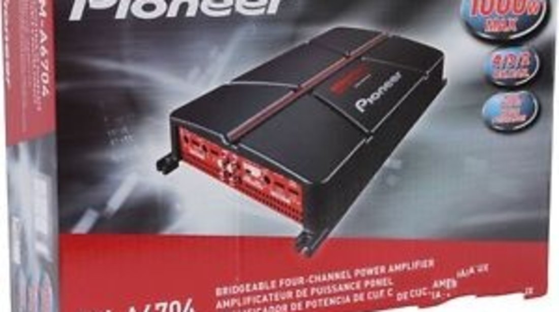 Amplificator auto Pioneer GM-A6704, 4 canale, 1000W