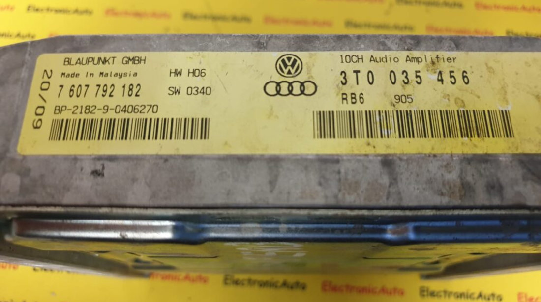 Amplificator BLAUPUNKT VW, Audi, Seat, Skoda, 3T0035456, 7607792182