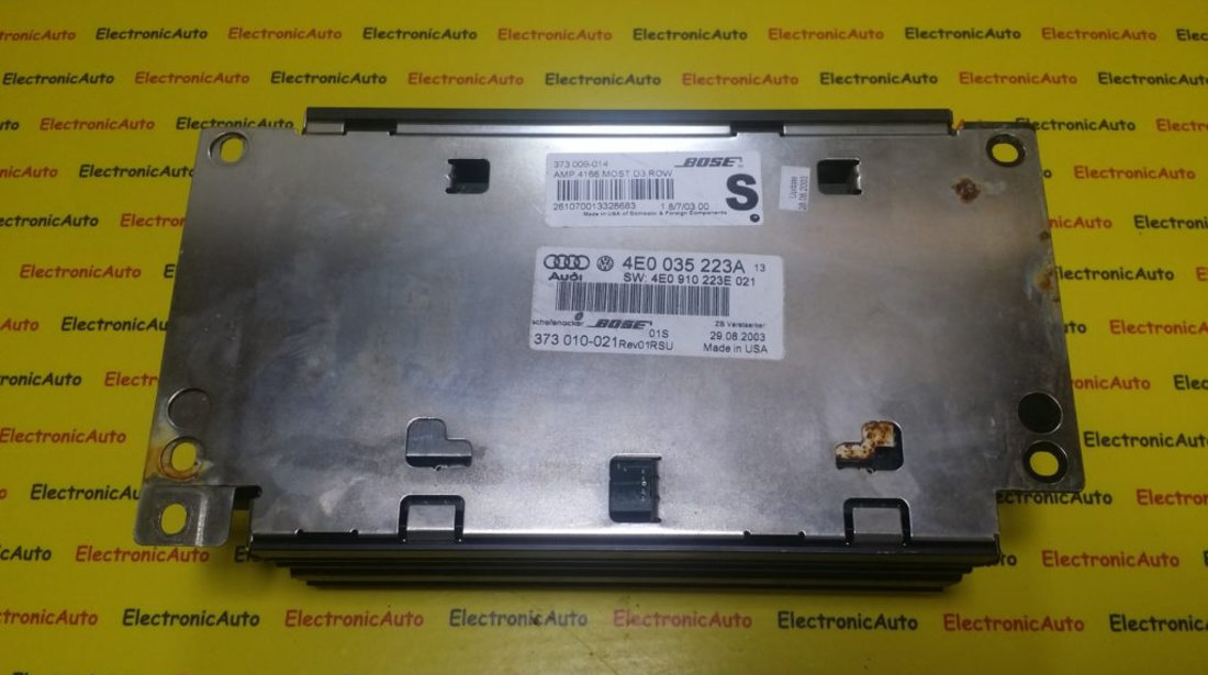 Amplificator Bose Audi, 4E0035223A, 4E0910223E021, 373010021, 373009014