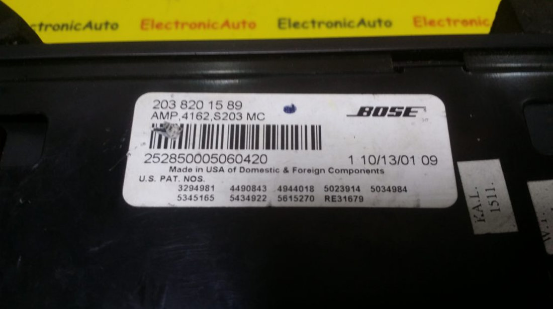 Amplificator Bose Mercedes C320, 2038201589, 4162S203