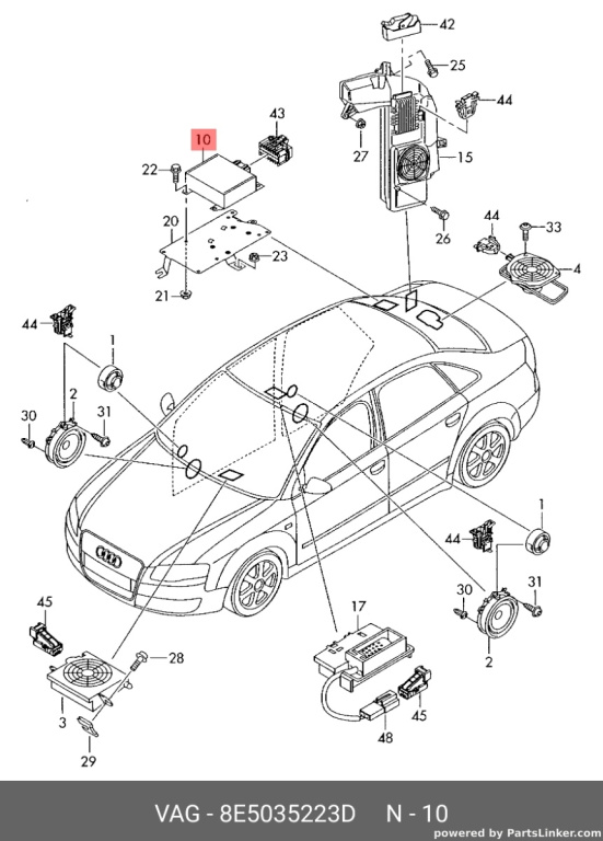 Amplificator boxe Audi A4 B7 (8E) Berlina 2007 1.9 TDI OEM 8E5035223D