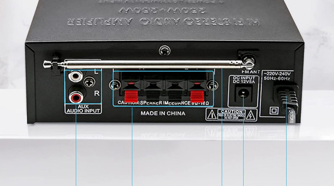 Amplificator Camera 2x15W SD/USB/BT AK-699BT